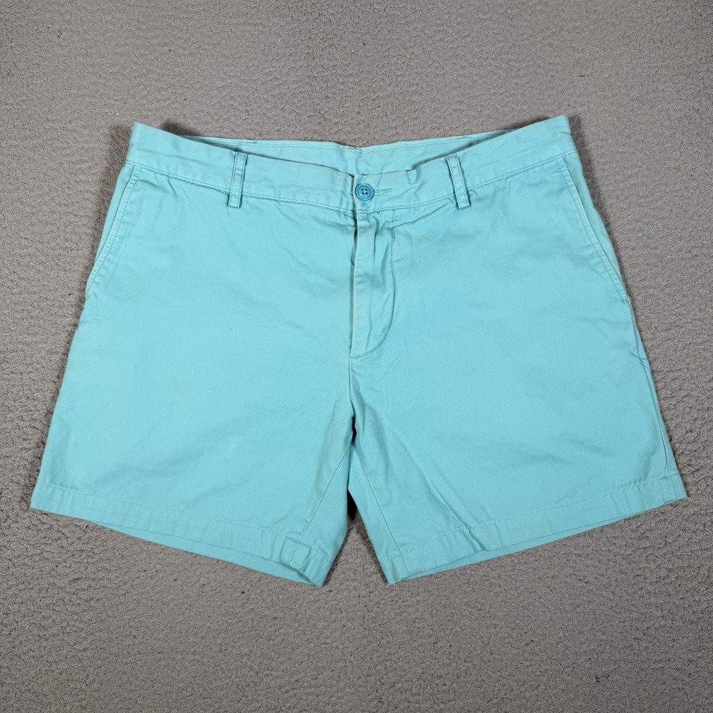 Lacoste Chino Shorts Mens 34 Blue 6" Casual Preppy Pockets 100% Cotton Crocodile